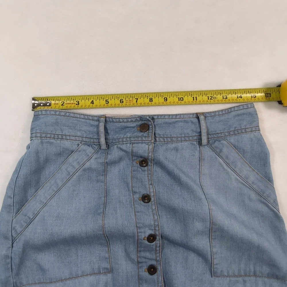 Holding Horses Denim Maxi Skirt Women 4 Slit Boho Western Grunge Y2K Jean A-Line - Picture 6 of 8